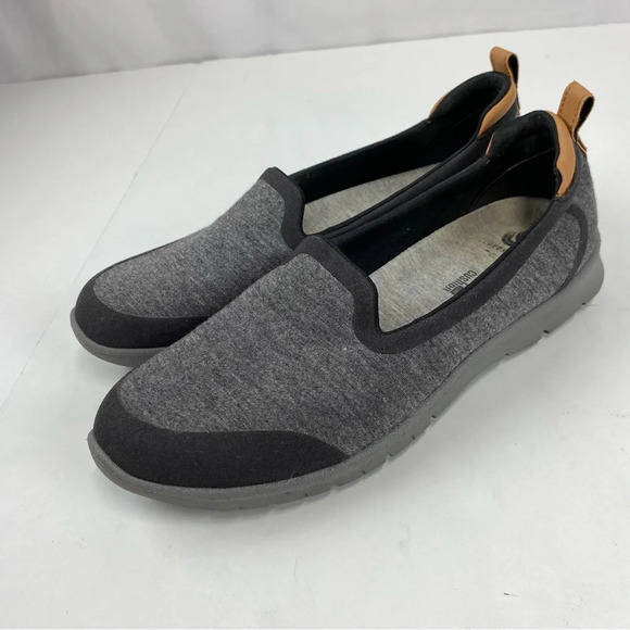 Clarks Cloudsteppers Womens 7 Gray Ashland Bliss Slip Ons Flats Loafers - Picture 3 of 6